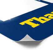 月カスタム表示のカラー写真従業員 ポスター (角)