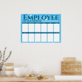 月カスタム表示のカラー写真従業員 ポスター (キッチン)