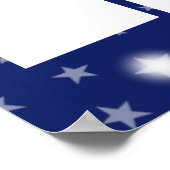 月カスタム表示のカラー写真従業員 ポスター (角)