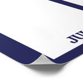 月カスタム表示のカラー写真従業員 ポスター (角)