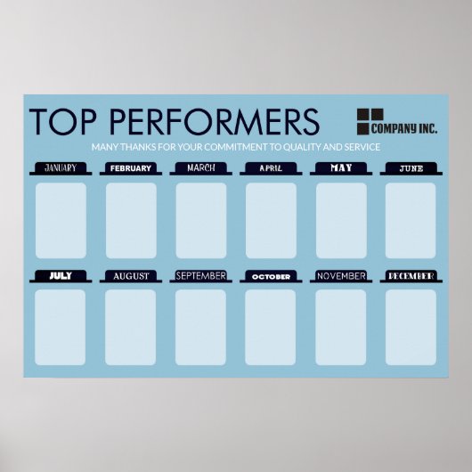 月カスタム表示のトップパフォーマー ポスター (正面)