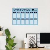 月カスタム表示のトップパフォーマー ポスター (ホームオフィス)