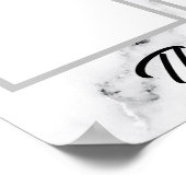 月カスタム表示の大理石の写真従業員 ポスター (角)