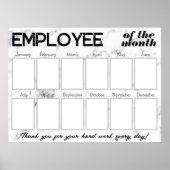 月カスタム表示の大理石の写真従業員 ポスター (正面)