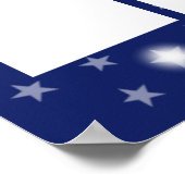 月カスタム表示pのカラー写真従業員 ポスター (角)