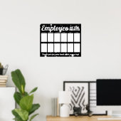月カスタム表示pのカラー写真従業員 ポスター (ホームオフィス)