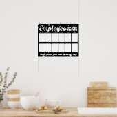 月カスタム表示pのカラー写真従業員 ポスター (キッチン)