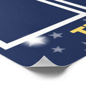 月カスタム表示pのカラー写真従業員 ポスター (角)