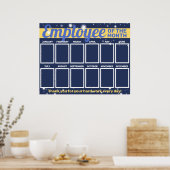 月カスタム表示pのカラー写真従業員 ポスター (キッチン)