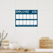 月カスタム表示pのカラー写真従業員 ポスター (キッチン)