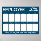 月カスタム表示pのカラー写真従業員 ポスター (正面)