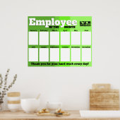 月カスタム表示pのカラー写真従業員 ポスター (キッチン)