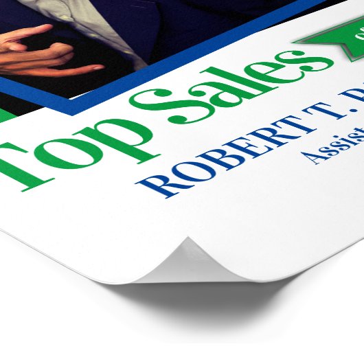 月カスタム証明書の写真社員 ポスター (角)