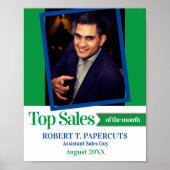 月カスタム証明書の写真社員 ポスター (正面)