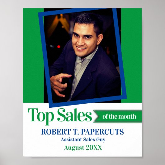 月カスタム証明書の写真社員 ポスター (正面)
