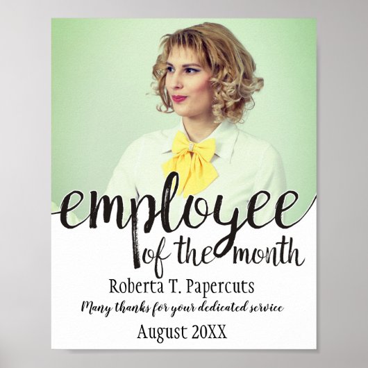 月カスタム証明書の写真社員 ポスター (正面)