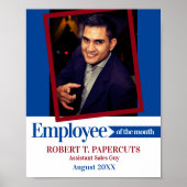 月カスタム証明書の写真社員 ポスター (正面)