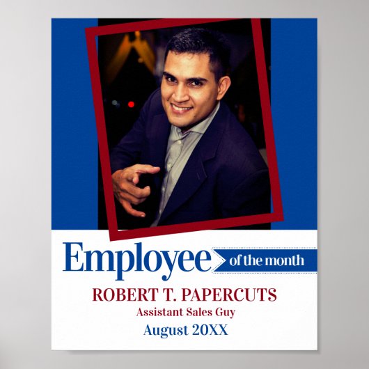 月カスタム証明書の写真社員 ポスター (正面)