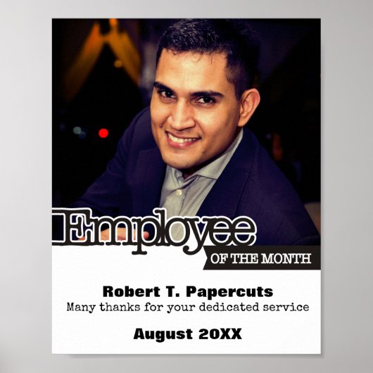 月カスタム証明書の写真社員 ポスター (正面)