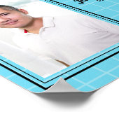 月カスタム証明書の従業員の色 ポスター (角)