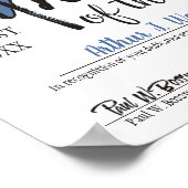 月カスタム証明書の従業員の色 ポスター (角)