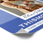 月カスタム証明書posの写真従業員 ポスター (角)