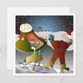 月カードのクリスマス シーズンカード (正面/裏面)