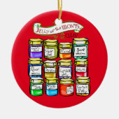 月クラブおもしろいなクリスマスのゼリー セラミックオーナメント (正面)