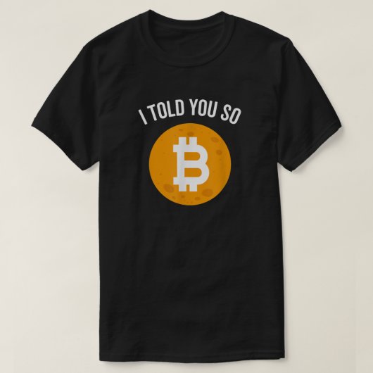 月クールのビットコインそう言った Tシャツ (デザイン正面)