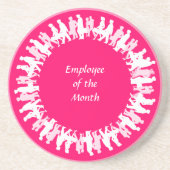 月コースターのピンクの従業員 コースター (正面)