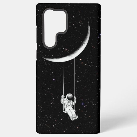 “月スイング宇宙飛行士” スマホケース 🌙🚀✨ SAMSUNG GALAXYケース (裏面)