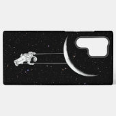 “月スイング宇宙飛行士” スマホケース 🌙🚀✨ SAMSUNG GALAXYケース (裏面横)
