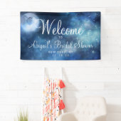 月スカイフルムーン銀河系ブライダルシャワーへようこそ 横断幕 (インサイチュ)