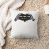月スケルトンハートハンズLGBTQIA クッション (ブランケット)