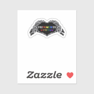 月スケルトンハートハンズLGBTQIA シール