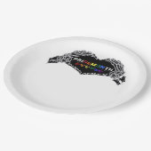 月スケルトンハートハンズLGBTQIA ペーパープレート (アングル)