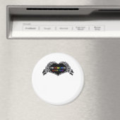 月スケルトンハートハンズLGBTQIA マグネット (インサイチュ (食洗機))