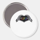 月スケルトンハートハンズLGBTQIA マグネット (正面/裏面)