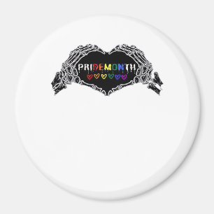 月スケルトンハートハンズLGBTQIA マグネット