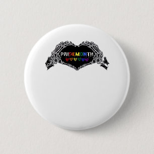 月スケルトンハートハンズLGBTQIA 缶バッジ