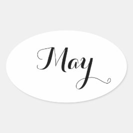 月スタンプ： 5月 楕円形シール
