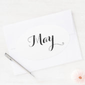 月スタンプ： 5月 楕円形シール (封筒)