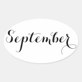 月スタンプ： 9月 楕円形シール