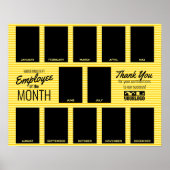 月ストライプ認識の写真社員 ポスター (正面)