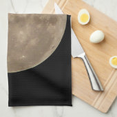 月タオルの満月の皿タオルの月の装飾 キッチンタオル (四つ折り)