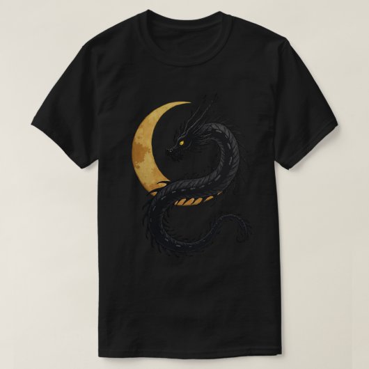 月ドラゴン Tシャツ (デザイン正面)