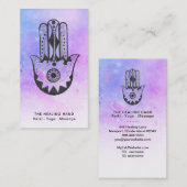 *~*月ハムサのクレーター瞑想の手 名刺 (正面/裏面)