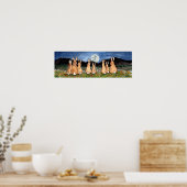 月バニー家族の月のポスター海軍のウサギ ポスター (キッチン)