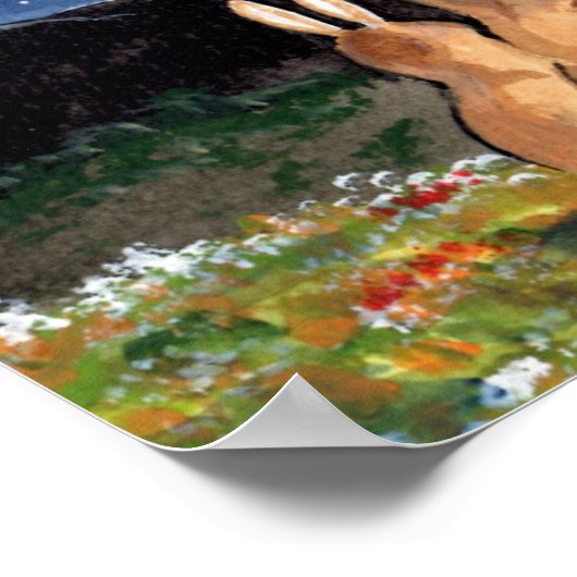 月バニー家族の月のポスター海軍のウサギ ポスター (角)