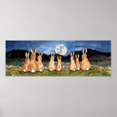 月バニー家族の月のポスター海軍のウサギ ポスター (正面)